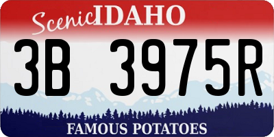 ID license plate 3B3975R