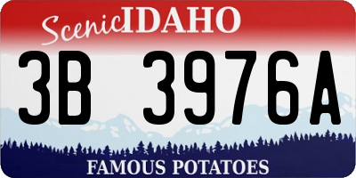 ID license plate 3B3976A