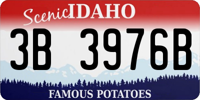 ID license plate 3B3976B