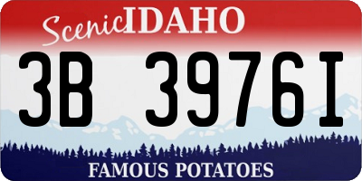 ID license plate 3B3976I