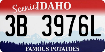 ID license plate 3B3976L