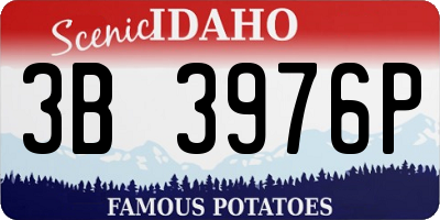 ID license plate 3B3976P