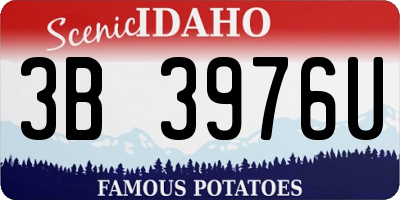 ID license plate 3B3976U