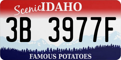 ID license plate 3B3977F