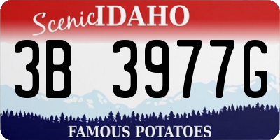 ID license plate 3B3977G