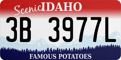 ID license plate 3B3977L