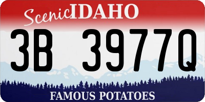 ID license plate 3B3977Q