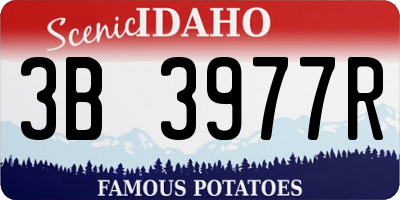 ID license plate 3B3977R