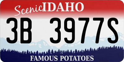 ID license plate 3B3977S
