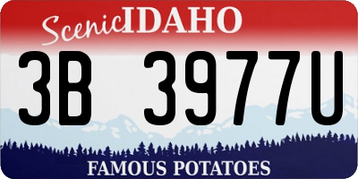 ID license plate 3B3977U