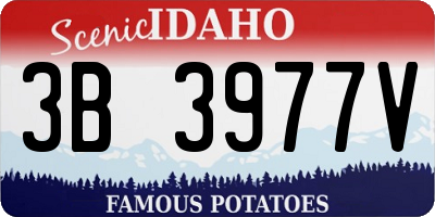 ID license plate 3B3977V