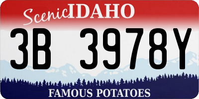 ID license plate 3B3978Y