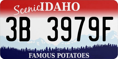 ID license plate 3B3979F