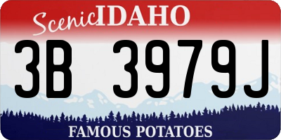 ID license plate 3B3979J