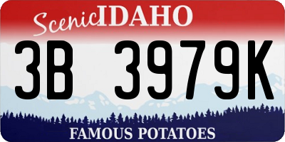 ID license plate 3B3979K
