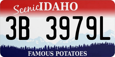 ID license plate 3B3979L