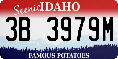 ID license plate 3B3979M
