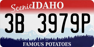 ID license plate 3B3979P
