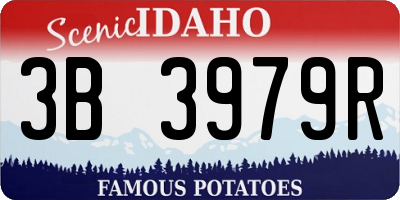 ID license plate 3B3979R