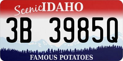 ID license plate 3B3985Q