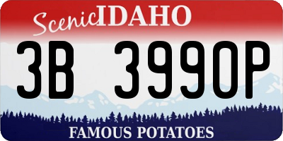 ID license plate 3B3990P