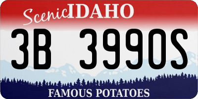 ID license plate 3B3990S