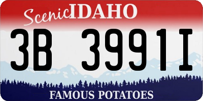 ID license plate 3B3991I