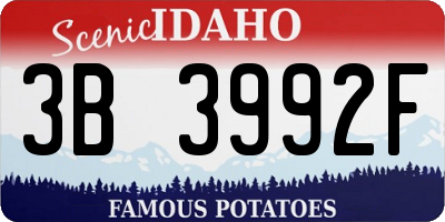 ID license plate 3B3992F