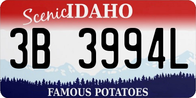 ID license plate 3B3994L