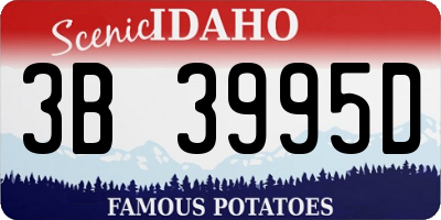 ID license plate 3B3995D