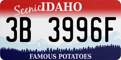 ID license plate 3B3996F