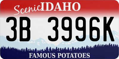 ID license plate 3B3996K