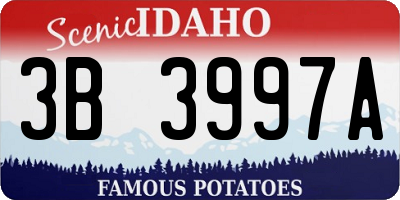ID license plate 3B3997A