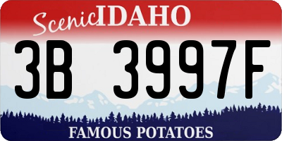 ID license plate 3B3997F