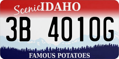 ID license plate 3B4010G