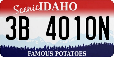 ID license plate 3B4010N