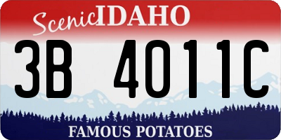 ID license plate 3B4011C