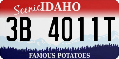 ID license plate 3B4011T