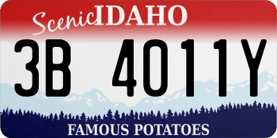ID license plate 3B4011Y