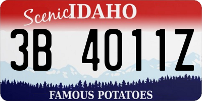 ID license plate 3B4011Z