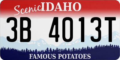 ID license plate 3B4013T