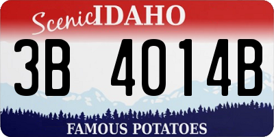 ID license plate 3B4014B