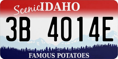 ID license plate 3B4014E