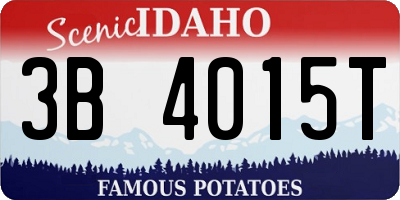 ID license plate 3B4015T