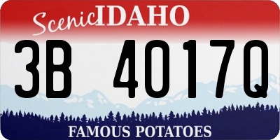 ID license plate 3B4017Q
