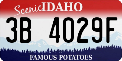 ID license plate 3B4029F