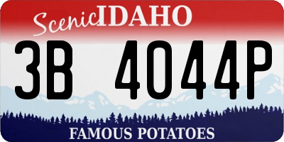 ID license plate 3B4044P