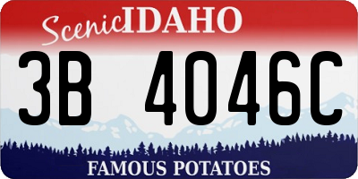 ID license plate 3B4046C