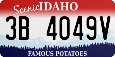 ID license plate 3B4049V