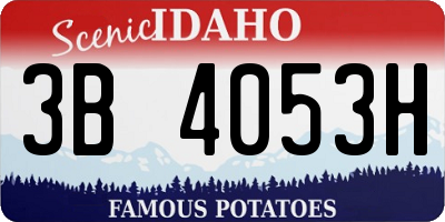 ID license plate 3B4053H